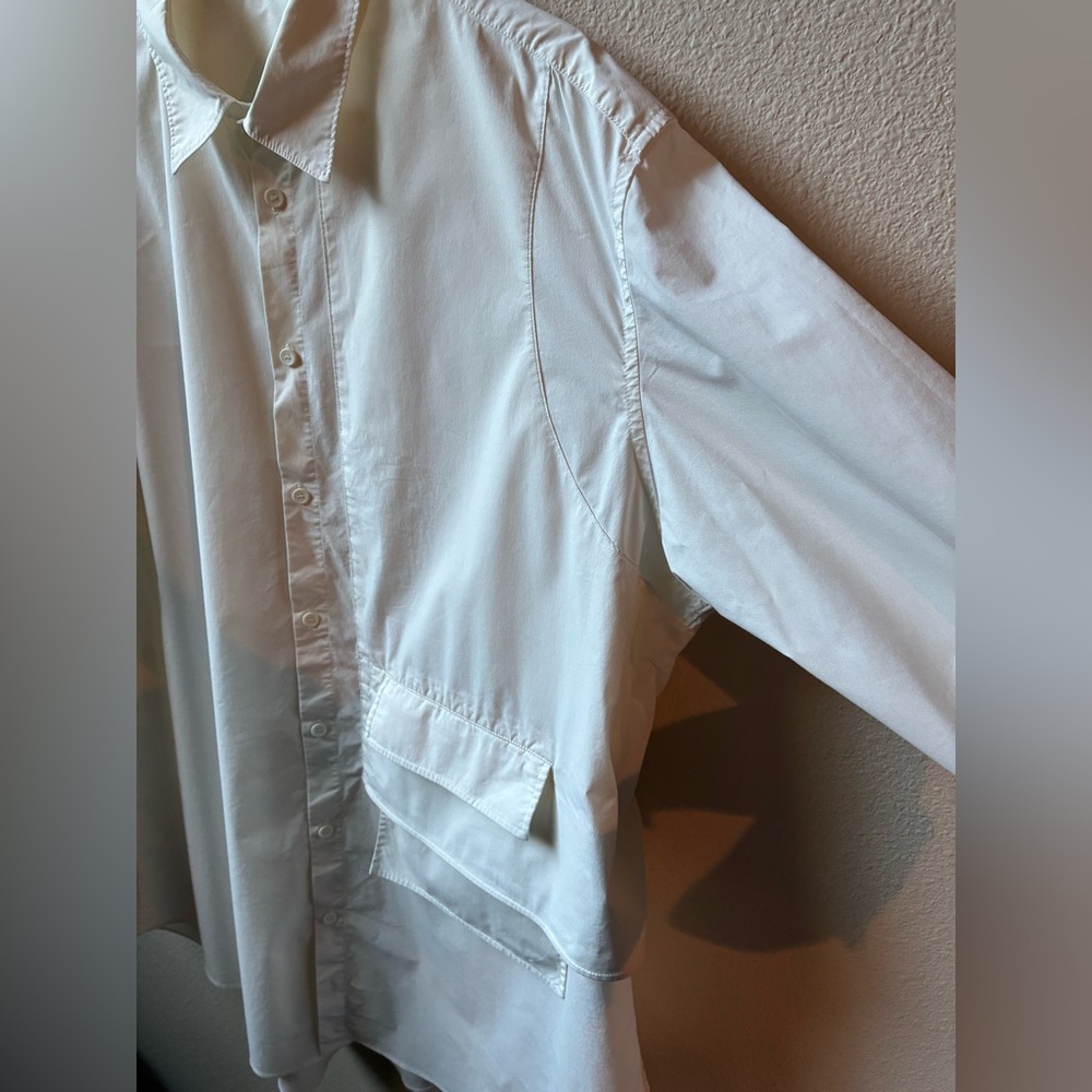 Men’s Adidas Y-3 Button Up Shirt in color Off-White (Size:XXL) - Picture 8 of 16